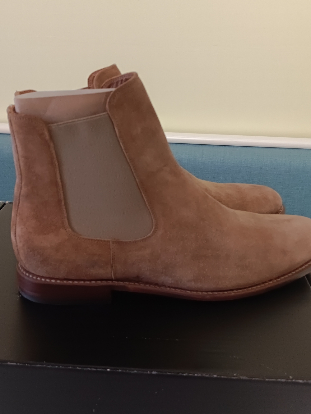 Thursday Boot Co. Boots Mens 16 Sandstone Brown Cavalier Chelsea Suede Leather - Picture 8 of 15